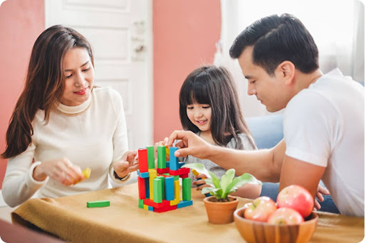 Family playing together
